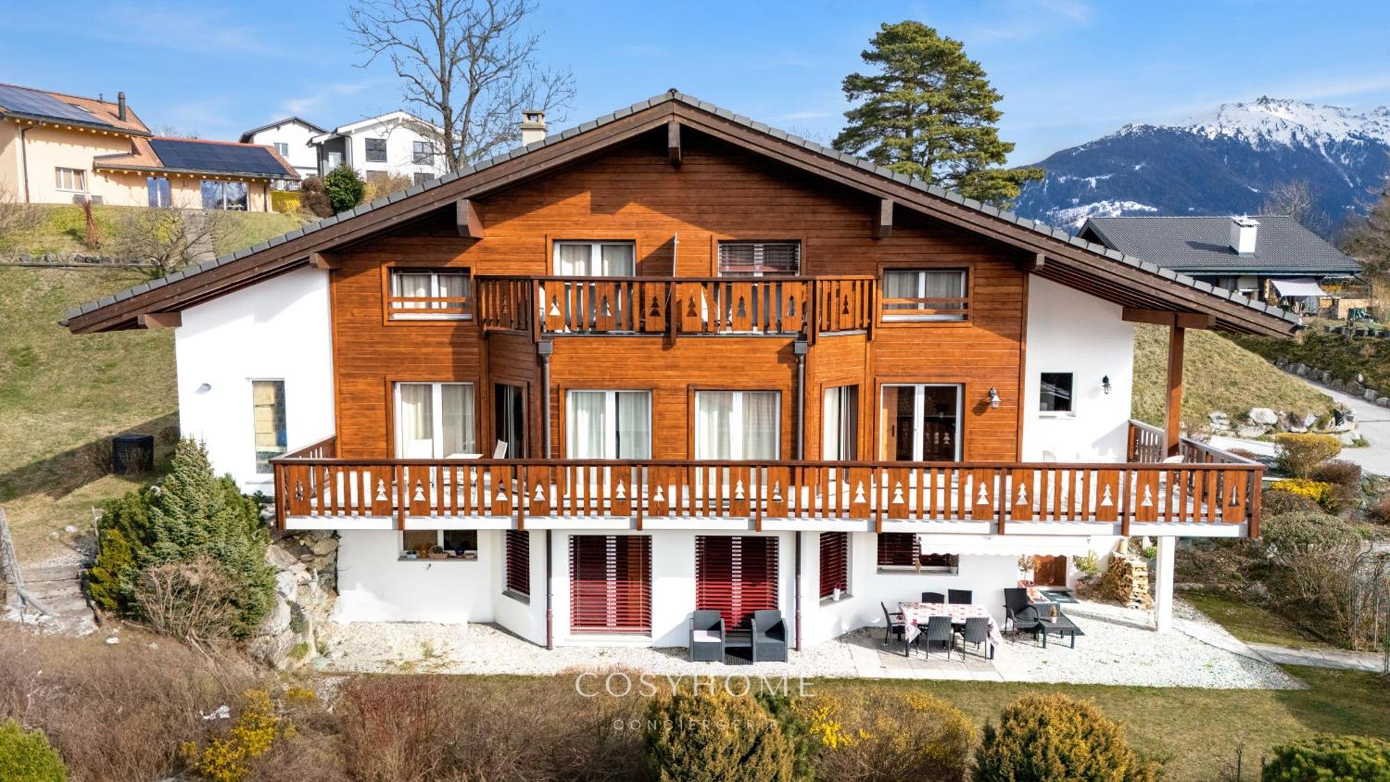 Chalet Des Alpes - Sunset View - Crans-Montana Eksteriør billede